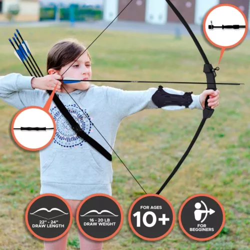 Archery Recurve youth bow & 5*Arrow Set Equipment for Teens & Kids gift - Picture 11 of 48