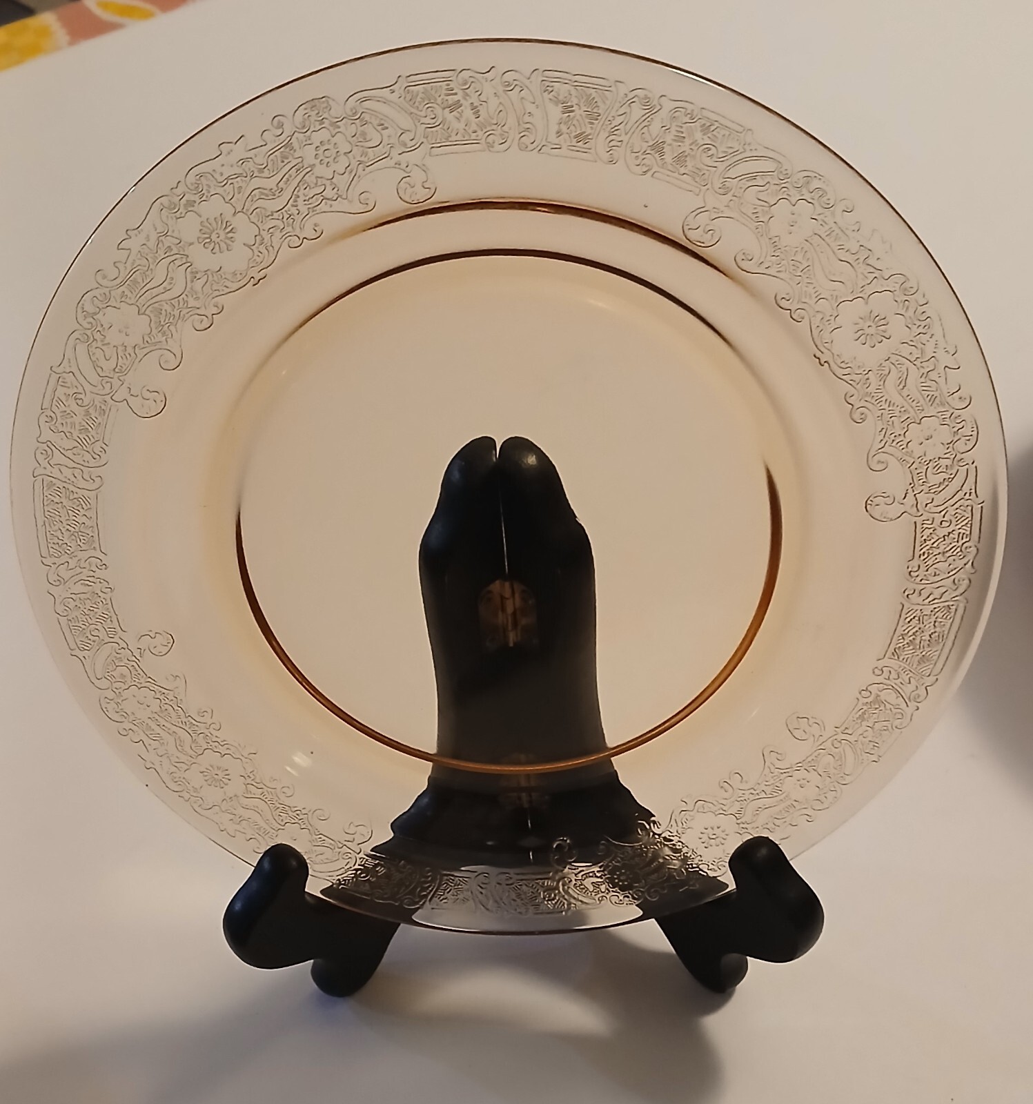 Fostoria Glass Vesper Amber 7.5" SALAD Plate "MAKE OFFER"