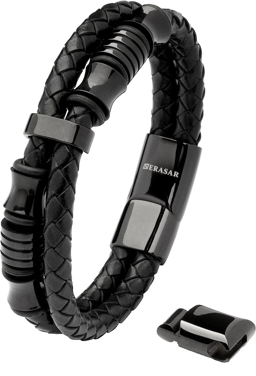 Black Leather Jewelry for Men