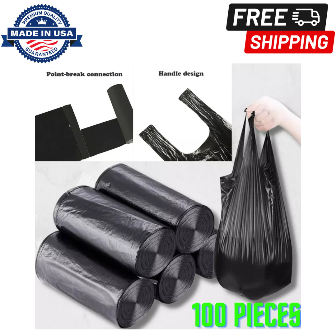 100 PCS 4 Gallon Trash Bags Kitchen Trash Bags Small Garbage Rubbish Bags 5 Roll