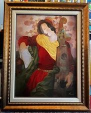 VERY LARGE! Arbe Berberyan "Velvet" Giclee on Canvas AP 5/10 Matted & Framed