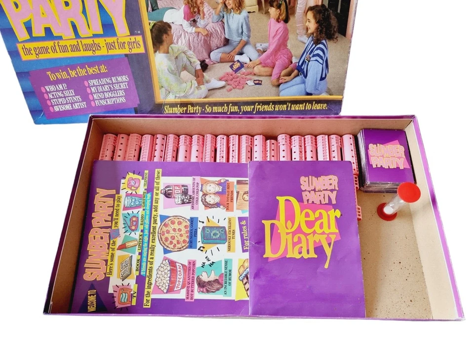 1990 SLUMBER PARTY Board Game Cadaco Vintage Sleepover - Image 2 of 4