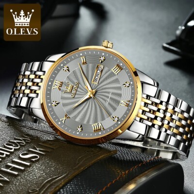 Automatic Mechanical Waterproof Luxury OLEVS Men's Watch Date Men Strap