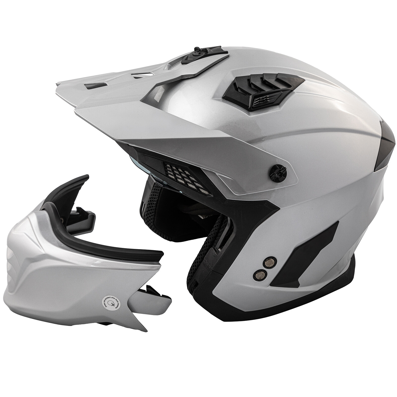 Jet Helmet Cafe Racer Open Face Motorbike SunVisor Custom Scooter ...