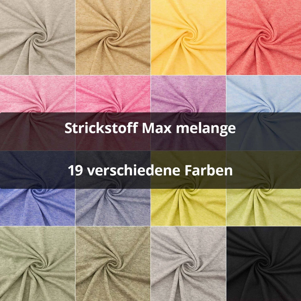 FITZIBIZ Strickstoff Max, leichte Qualität, melange (Meterware ab 0,50m)