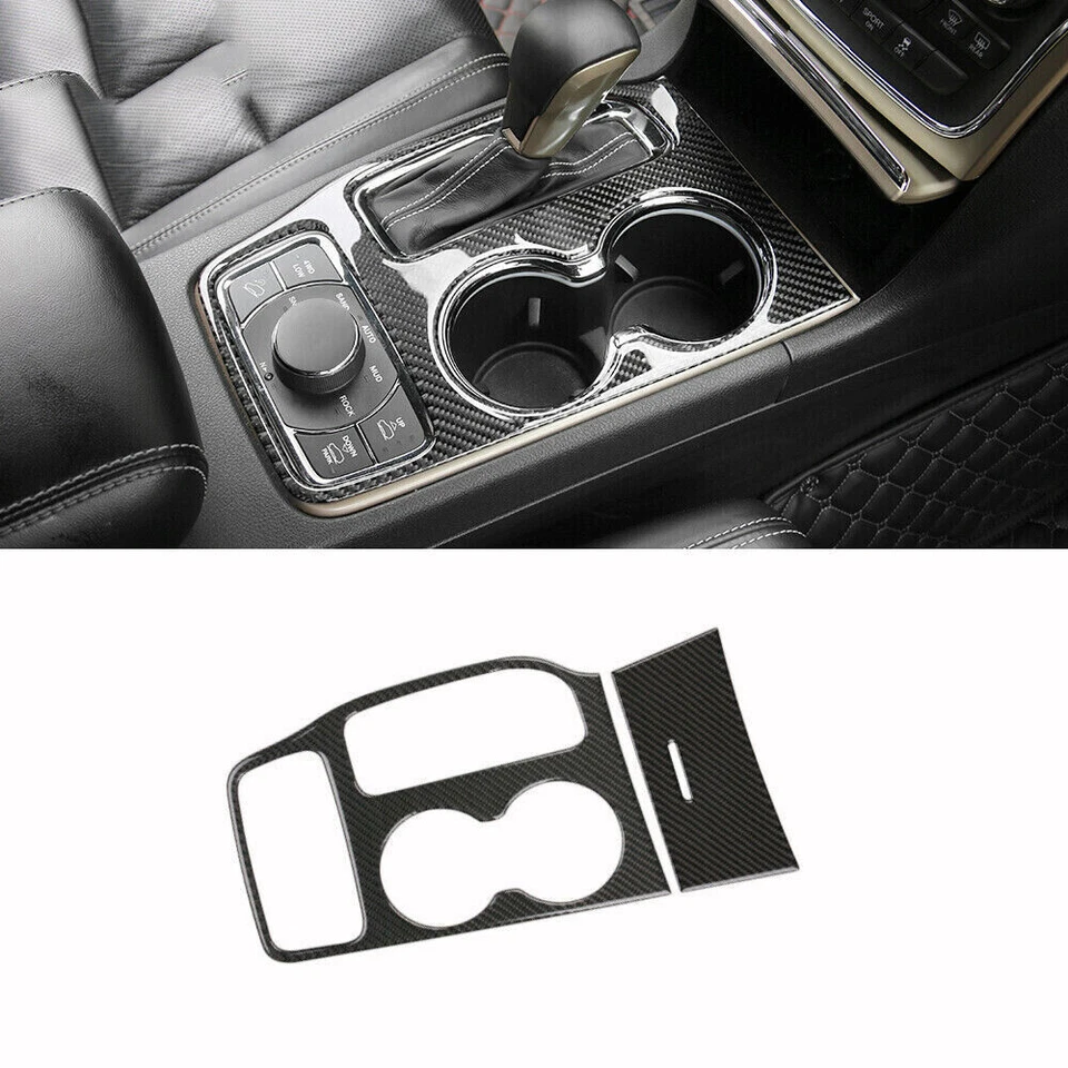 For Jeep Grand Cherokee 2017-2020 Carbon Fiber Set interior Decor Trim Decal Kit Foto 3 de 4