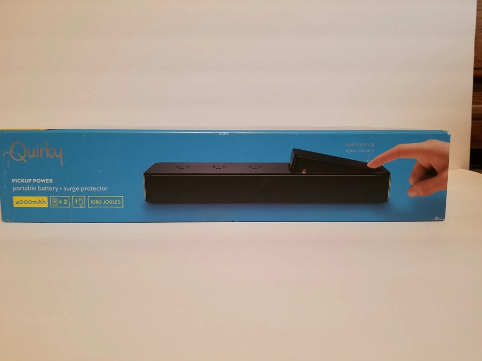 Quirky Pick Up Power Portable Battery + Surge Protector -1080 J (Black) - Image 2 of 3