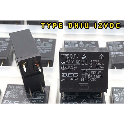 2PCS DEC TYPE DH1U 12VDC Power Relay 4Pin 10/80A 250V #sumaik11