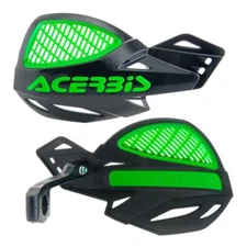 Acerbis Uniko Handguards Pair + Kit For Black Green Kawasaki KLX 400 2003 - 2004