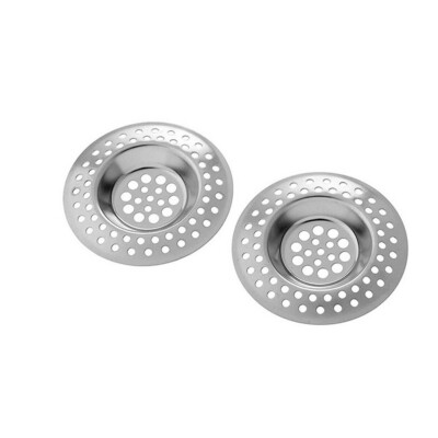 Abfluss-Sieb Edelstahl 2er Set, 7cm ideale mittlere Lochgröße 3-4mm Spüle Dusche