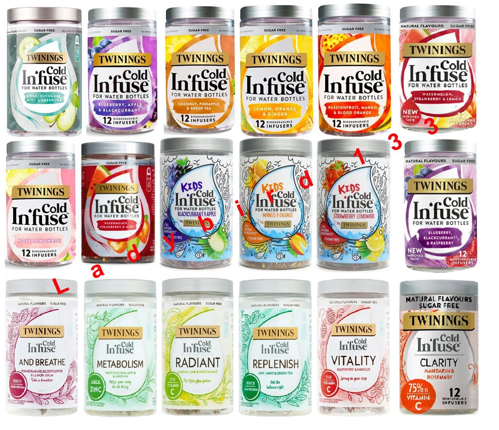 TWININGS - Lot de 3 Bouteilles en Plastique pour Infusio…