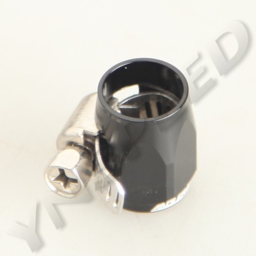 ADLERSPEED -4AN AN4 Aluminum Fuel Oil Hose Clamp HEX Finisher Adapter Black US. - Picture 2 of 6