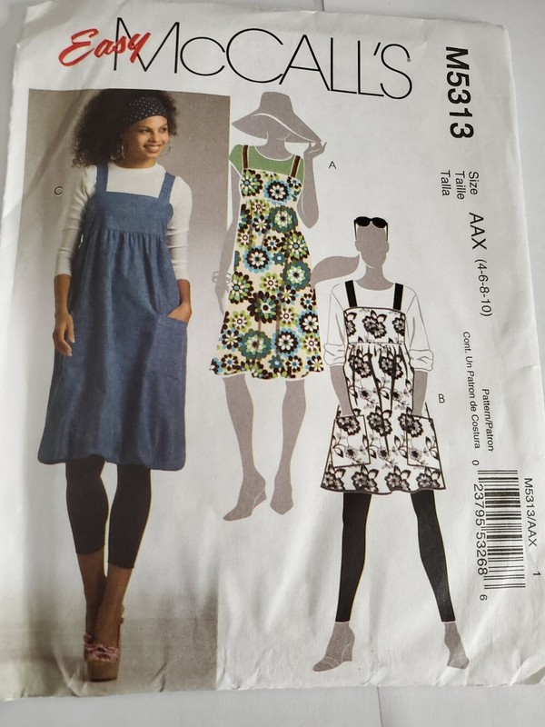 McCall's Misses Jumper Variations Size 4 6 8 10 Easy Pattern #M5313 Bubble Skirt