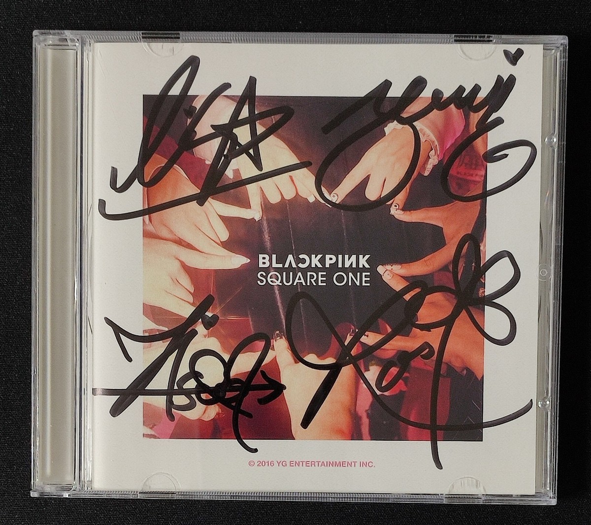BLACKPINK SQUARE ONE [BOOMBAYAH, WHISTLE] Real Hand Signed Promo