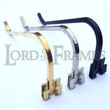 Large Black Brass Nickel Curl Up & Stand Square Wire Picture Photo Frame Stands