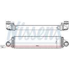 Ladeluftkühler Turbokühler LLC NISSENS für Volvo V40 Schrägheck 525 526