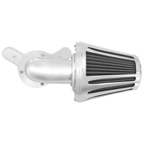 Chrome Cone Air Filter Gray Intake For Harley Touring Road King Glide 2008-2016 - Picture 7 of 15