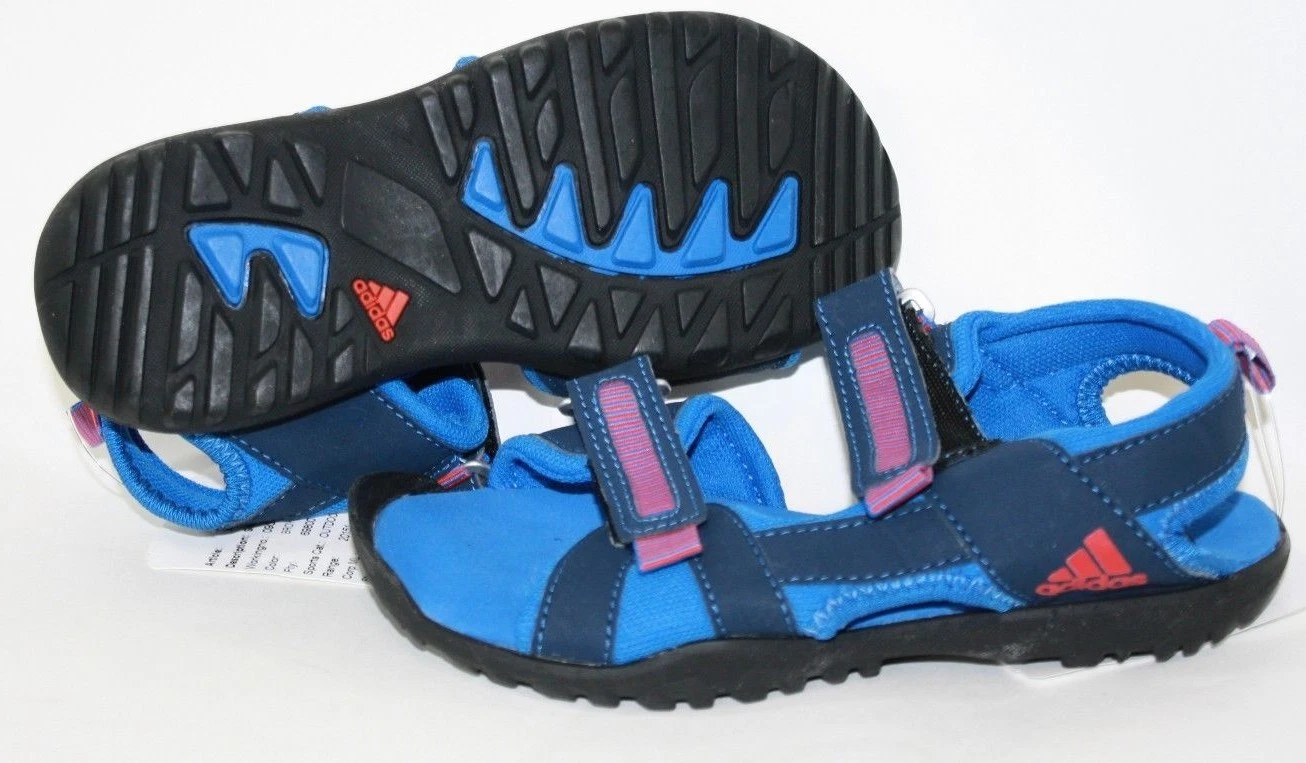 Scarpe sandali Adidas Sandplay B40966 blu rosa nuovi neonati bambina taglia 12
