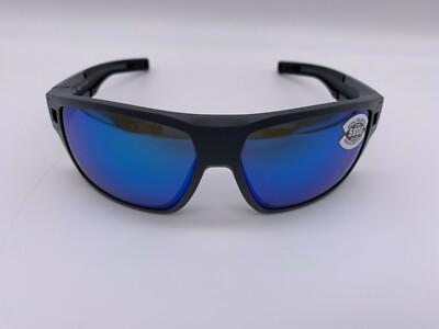 NEW Costa Del Mar DIEGO Polarized Sunglasses Matte Gray / Blue Mirror Glass 580G