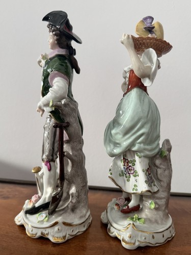 Sitzendorf porcelain Working Man & Maid . VGC - Picture 5 of 17