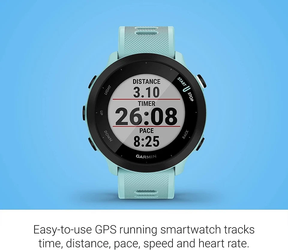 Garmin Forerunner 55 GPS Running Smartwatch Fitness Tracker - Aqua - Imagen 4 de 4