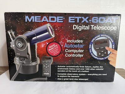 Meade ETX-60AT Telescope w/ Autostar With Box Lenses, Not Working For Parts Read