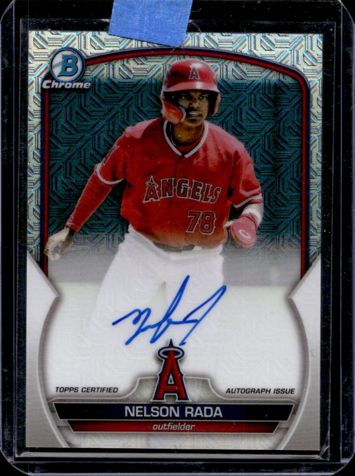 2023 Bowman Mega Box Nelson Rada Chrome Prospects Auto Refractor #BMA-NR