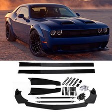 For Dodge Challenger Front Rear Bumper Lip Spoiler Body Kit Splitter Side Skirt