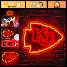 Neon Football Sign Wall Decor - Dimmable Rugby Light for Man Cave, Garage, Bar,