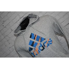 Adidas Hoodie Pullover Mens Medium Performance Polyester Blend Front Pocket 