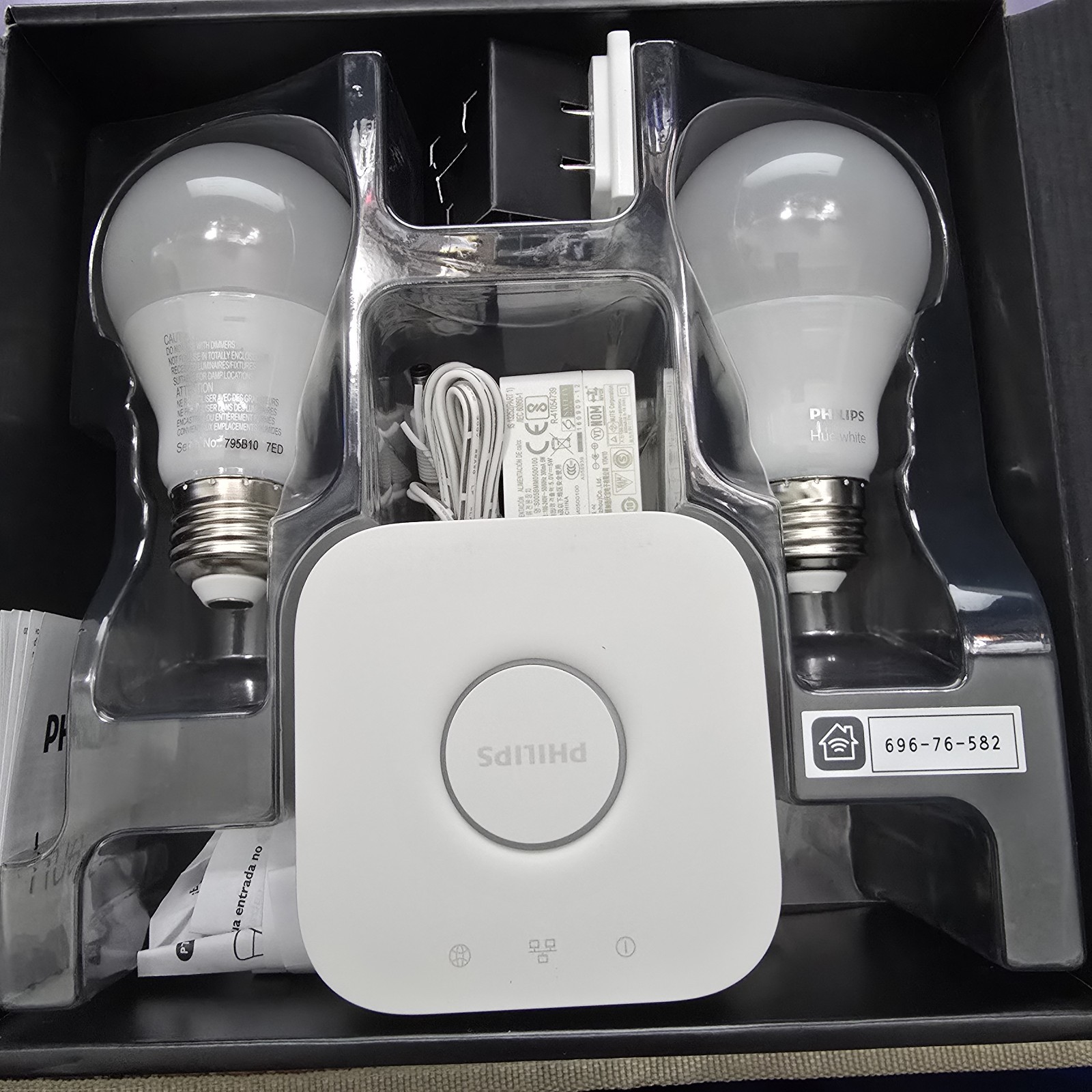 Philips Hue White 2 Pack LED Smart Bulbs Starter Kit w/ Bridge