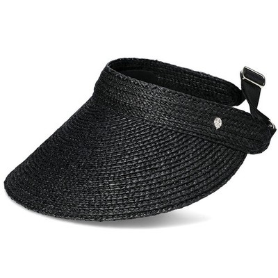 Helen Kaminski 25FW Kirsten Raffia Braid Schirmmütze HAT52474 ANTHRAZIT 150700737