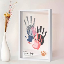 Family Handprint Kit,DIY Colorful Craft Keepsake Family Art Baby Newborn Hand...