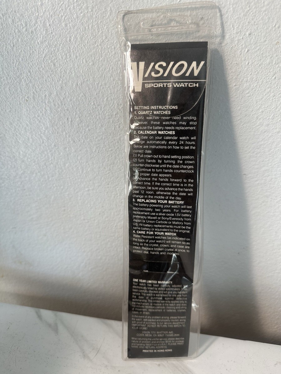 Vintage Vision Street Wear Watch NOS Sealed Skateboard Late 80s 