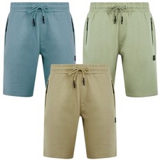 Tokyo Laundry Jogger Shorts With Zip Pockets Mens Sweat Gym Elastic Waist Cotton