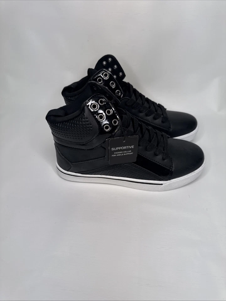 Zapatos de pastelería para mujer talla 7,5 negros blancos cómodos de caña alta de moda zapatillas de baile Foto 2 de 4