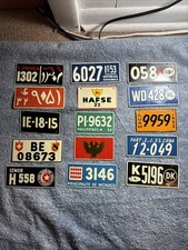 15 1953 General Mills Cereal Bicycle International License Plates
