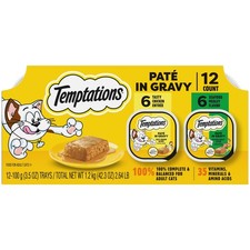 Temptations Pat  In Gravy Flavor Wet Cat Food Variety Pack, 3.5 Oz Tray 12 Pk 