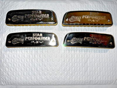 HARMONICA HUANG F TENOR  NEW HOHNER QUALITY LOW F 4 PIECE LOT