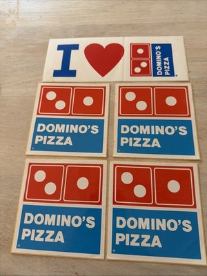 Lot Vintage Dominos Pizza Stickers Lot 5