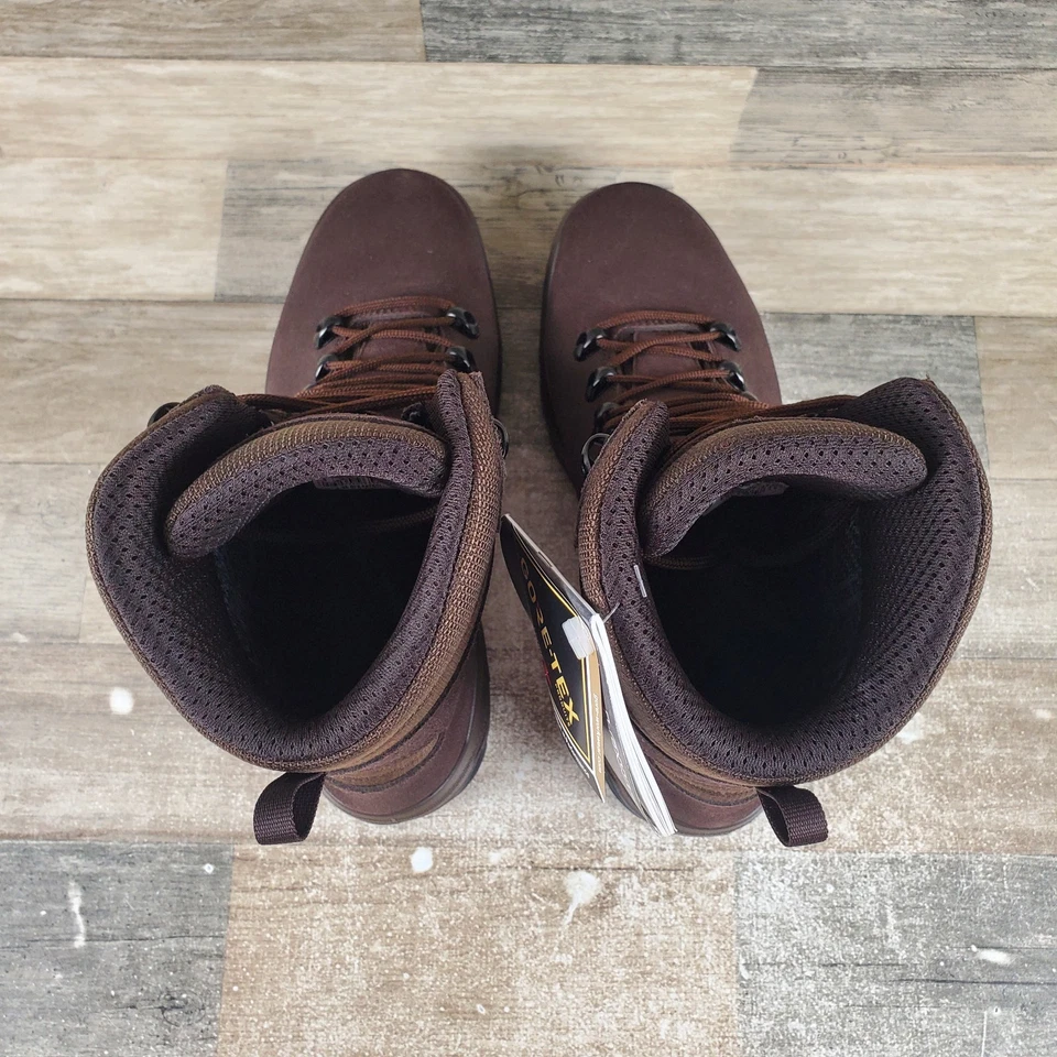 Botas de caminhada masculinas Lowa R-8S GTX Patrol tamanho 10 marrom escuro camurça com cadarço parte superior alta - Imagem 4 de 4