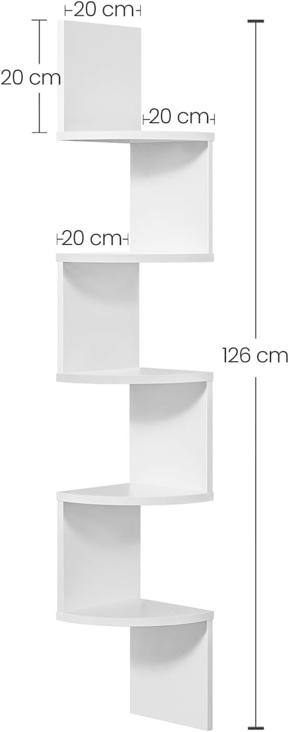 Étagère murale zigzag pour optimiser les petits espaces et angles de salon - 4