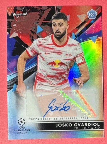 2021-22 Topps Finest UCL Josko Gvardiol RC Auto Leipzig Rookie #BA-GV UEFA