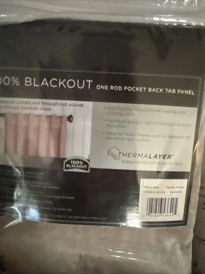 ECLIPSE Absolute Zero 100% Blackout Curtains 6 Panels 50 X 95 Mushroom - Image 3 of 4