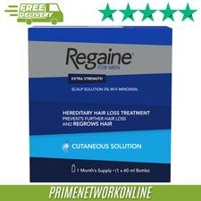 Regaine for Men Extra Strength Scalp Solution 5% w/v – 60ml 100% ORIGINAL ⭐⭐⭐⭐⭐