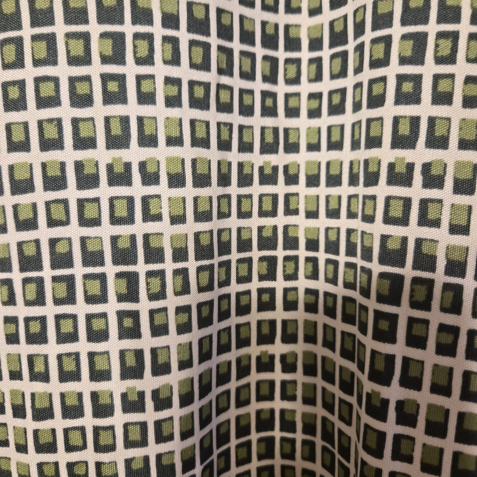 Abito Tory Burch Paris seta verde finestra doppio blocco senza maniche XL nuovo con etichette