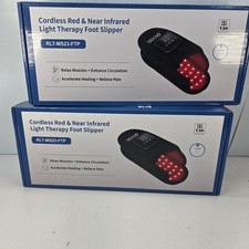 Pair of DGYAO Cordless Red Near Infrared Light Therapy Foot Slipper RLTMS23FTP