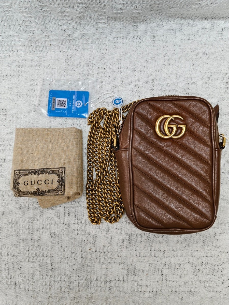  x GUCCI スマホショルダーバッグ Gucci Caramel Marmont Phone Crossbody Bag Mini | eBay