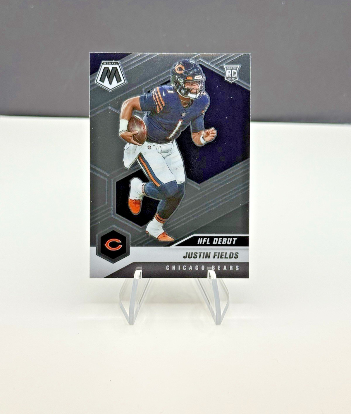 2021 Panini Mosaic Justin Fields RC NFL Debut Base Rookie #242 Chicago Bears