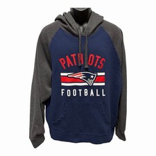 Nike New England Patriots NFL Hoodie Pullover Sweatshirt Mens XL Navy Blue Gray